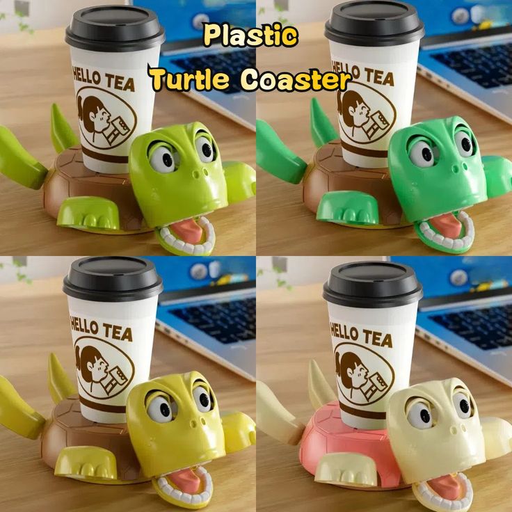 Panicked Turtle Coaster - Add Fun to Your Coffee Breaks!